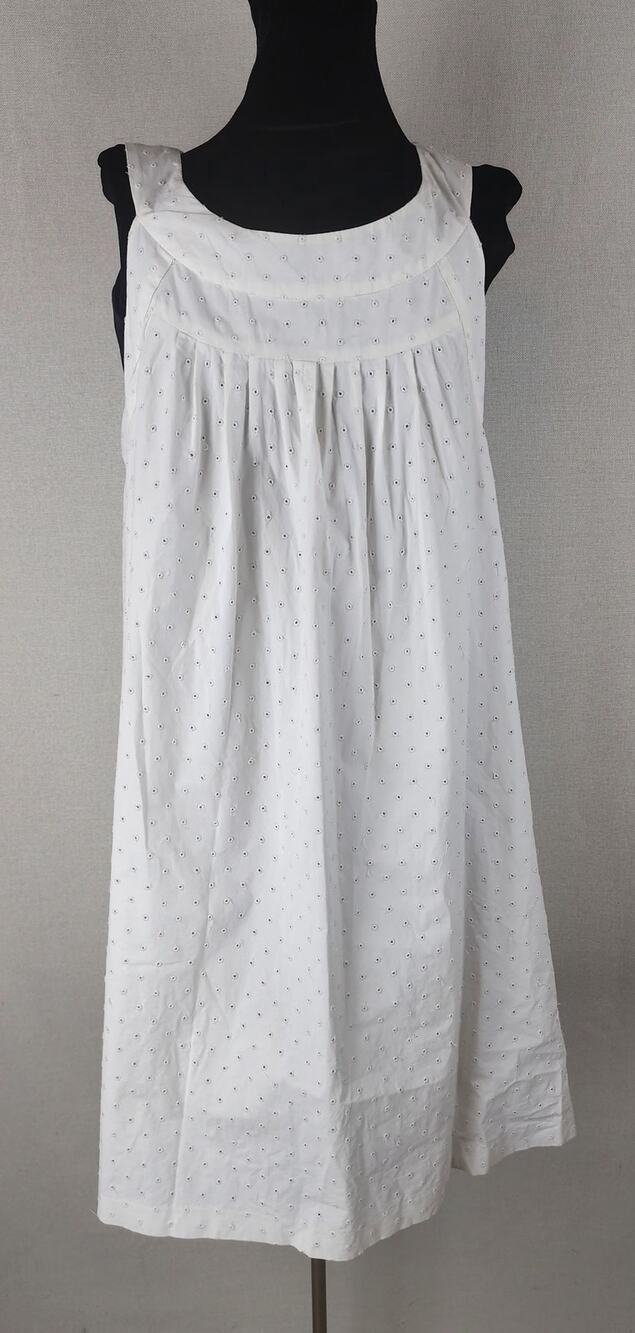 Theory Sundress Womens 12 white eyelet peasant Prairiecore fairycore made USA